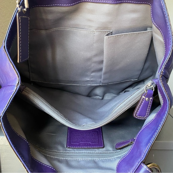 Coach Purple Leather Soho East West Shoulder bag - Picture 10 of 12